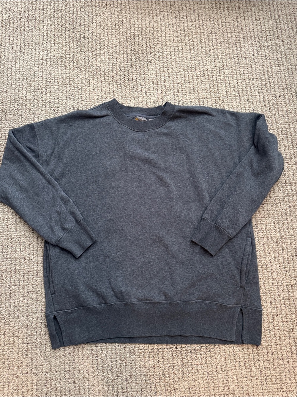 Zella Dark Charcoal Crewneck Tunic Sweatshirt